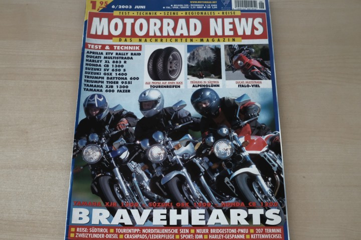 Deckblatt Motorrad News (06/2003)